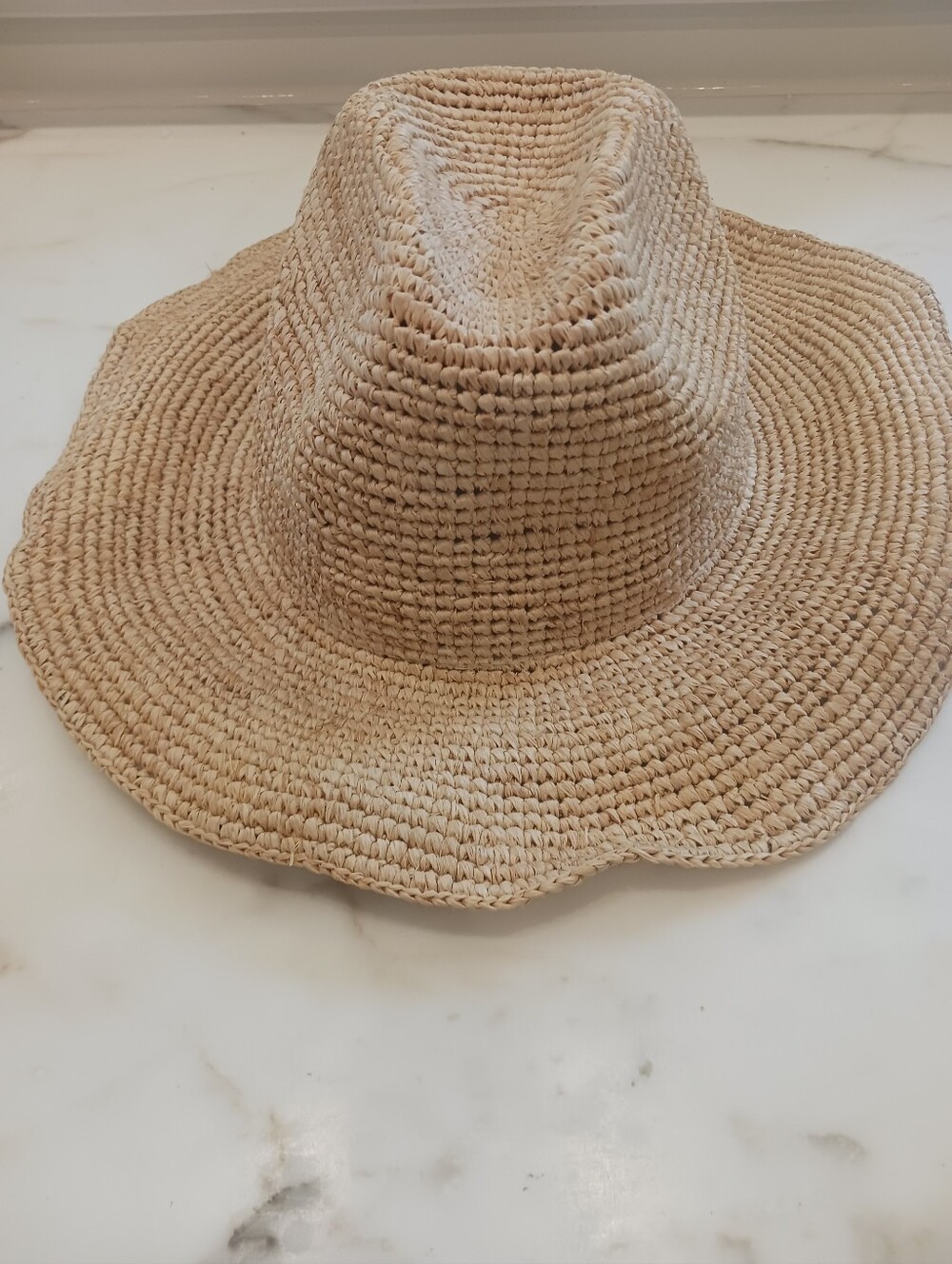 Les Canebires Natural Beige Straw Fedora Sun Hat